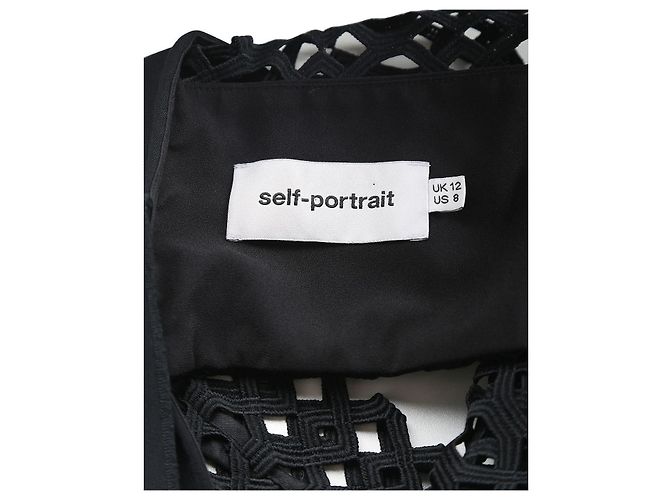 Self portrait Macacão auto-retrato preto em camadas com mangas compridas - vista 5