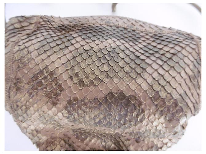 Autre Marque Bolsa transversal Carlos Falchi Python Marrom - vista 4