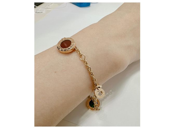 Bulgari Bvlgari 18K Bracciale in oro rosa e multi-pietra preziosa Gold hardware - vista 11