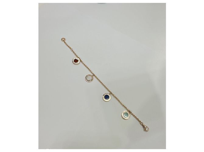 Bulgari Bvlgari 18K Bracciale in oro rosa e multi-pietra preziosa Gold hardware - vista 2
