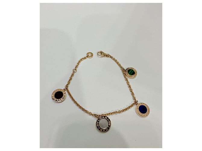 Bulgari Bvlgari 18K Bracciale in oro rosa e multi-pietra preziosa Gold hardware - vista 3