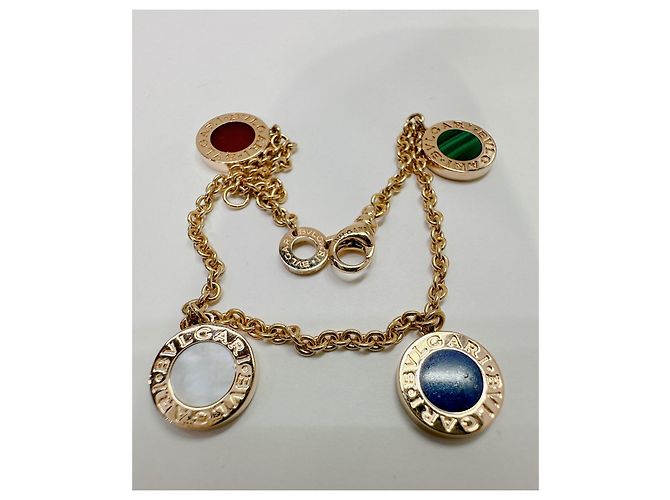 Bulgari Bvlgari 18K Bracciale in oro rosa e multi-pietra preziosa Gold hardware - vista 4