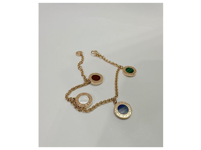 Bulgari Bvlgari 18K Bracciale in oro rosa e multi-pietra preziosa Gold hardware - vista 5