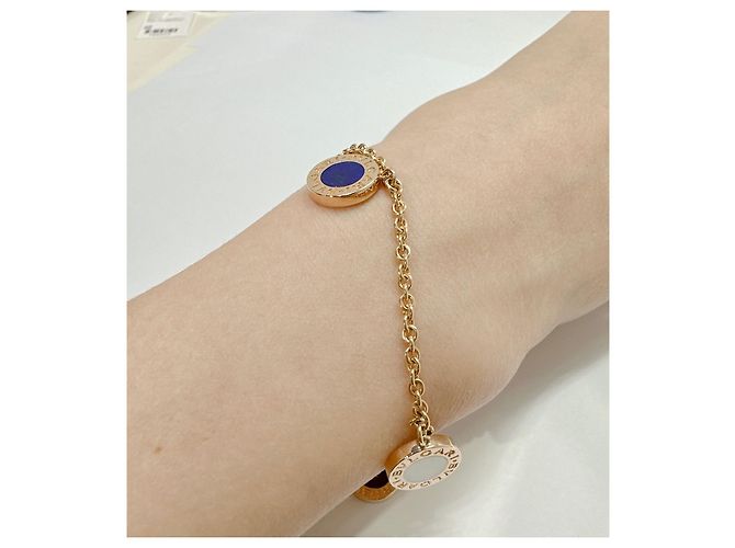 Bulgari Bvlgari 18K Bracciale in oro rosa e multi-pietra preziosa Gold hardware - vista 7