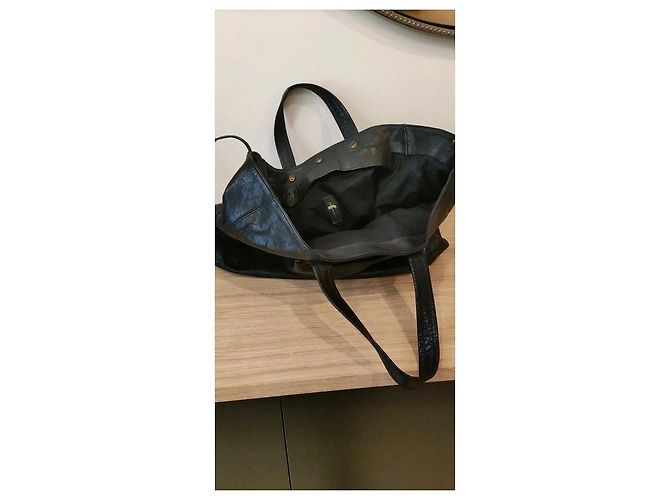 Borsa Billy Jerome Dreyfuss Nera in Pelle Smaltata Nero - vista 4