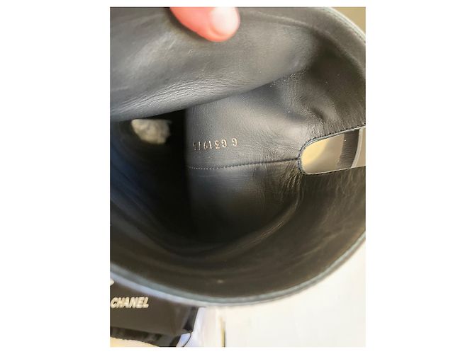 Botas Chanel de piel negra 36.5 Negro - vista 14