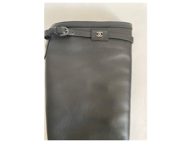 Botas Chanel de piel negra 36.5 Negro - vista 15
