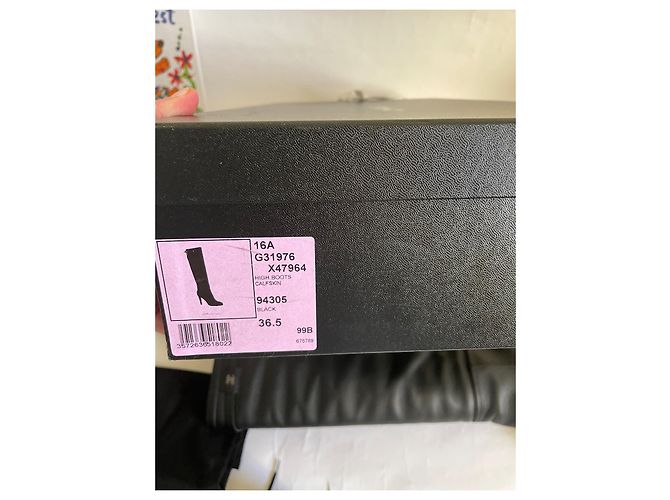Botas Chanel de piel negra 36.5 Negro - vista 17