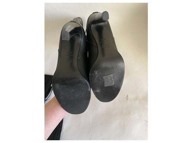 Botas Chanel de piel negra 36.5 Negro - vista 9