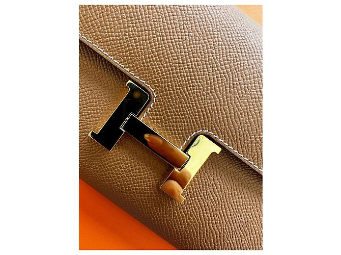 Hermès Cartera Constance para llevar Dorado - vista 4