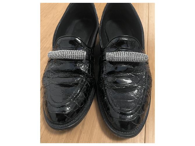 Mocassini Giuseppe Zanotti Neri in Pelle Vernice Nero - vista 2