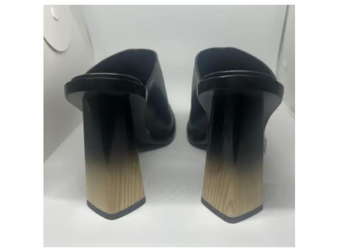 Mules Givenchy in pelle nera con tacco 10cm Nero - vista 2