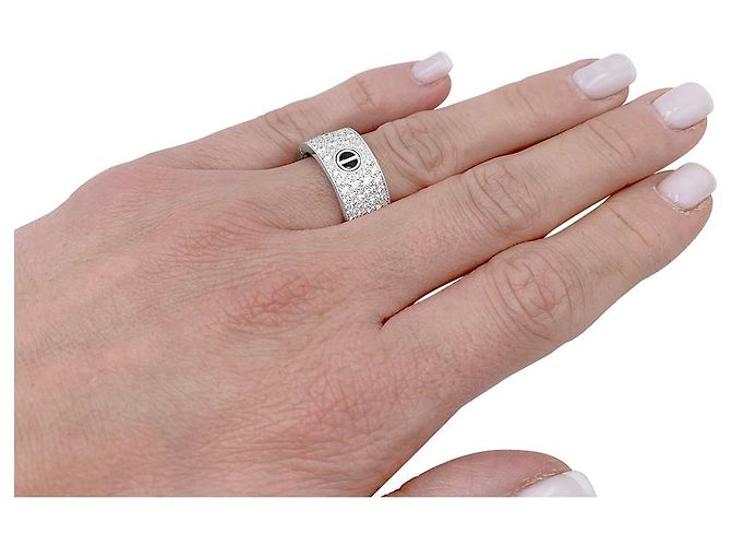 Love Anello di Cartier, "Amore", ORO BIANCO, Diamants. - vista 6