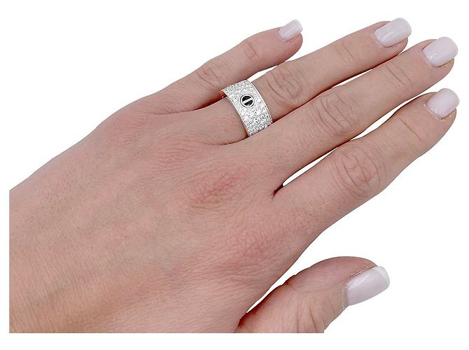 Love Anello di Cartier, "Amore", ORO BIANCO, Diamants. - vista 7