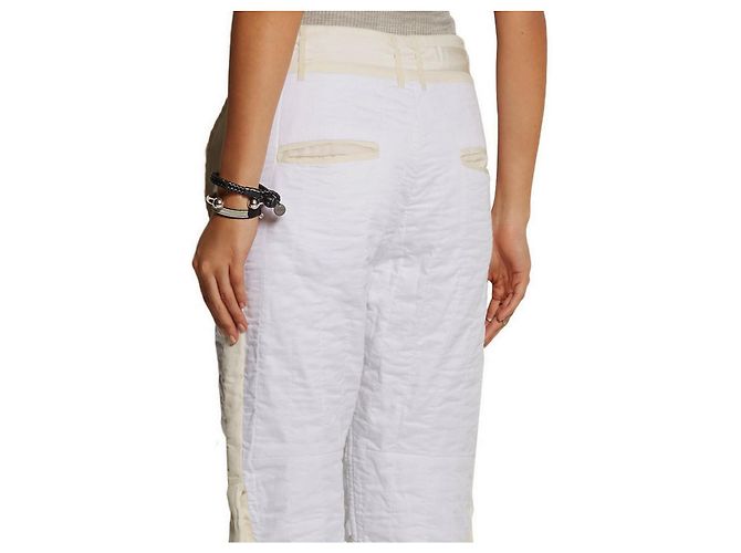 Pantalones acolchados Hamil Isabel Marant de algodón Blanco roto - vista 7