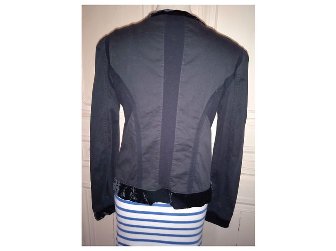 CHAQUETA DE MODA SONIA RYKIEL 4 TEXTURAS T 42 Gris antracita - vista 3