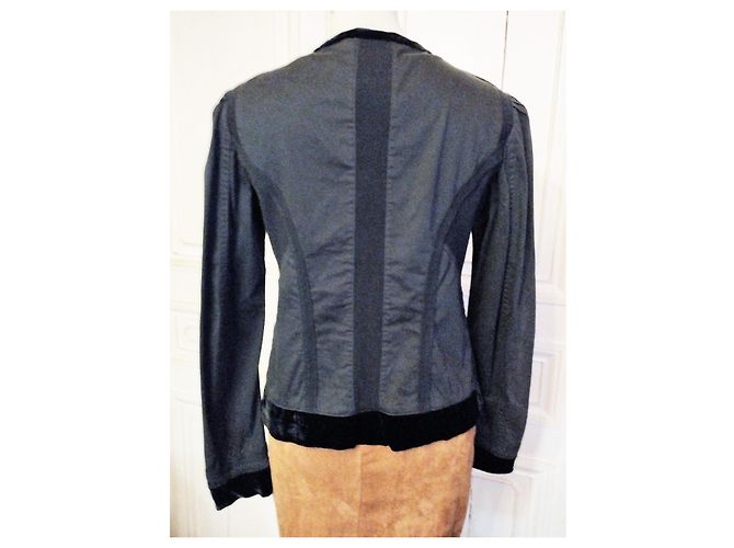 CHAQUETA DE MODA SONIA RYKIEL 4 TEXTURAS T 42 Gris antracita - vista 8