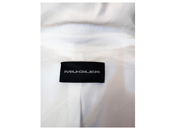 Thierry Mugler CHAQUETA EXCEPCIONAL MUGLER ARMAS GRÁFICAS SERPENTINAS ESPALDA TORRE EIFFEL T36 Blanco - vista 6