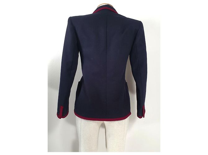 Yves Saint Laurent Blazer de lana azul oscuro M - vista 3