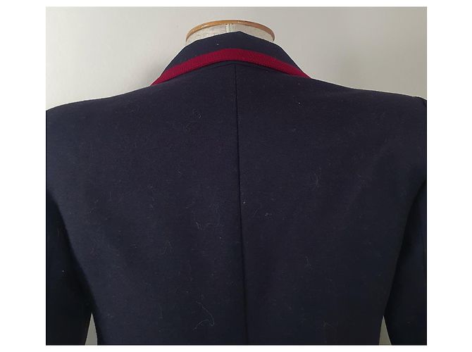 Yves Saint Laurent Blazer de lana azul oscuro M - vista 6