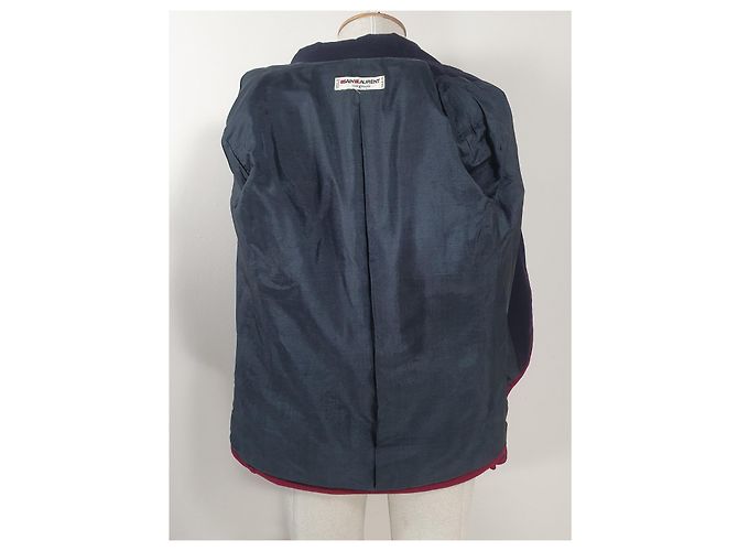Yves Saint Laurent Blazer de lana azul oscuro M - vista 7