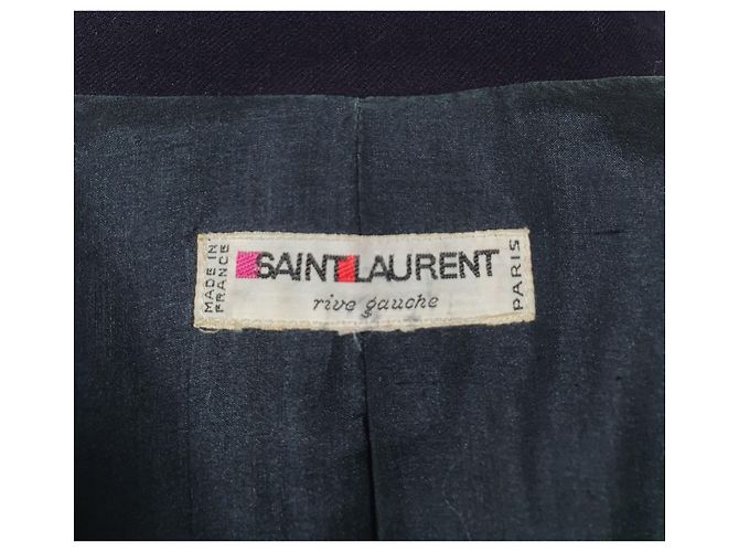 Yves Saint Laurent Blazer de lana azul oscuro M - vista 8