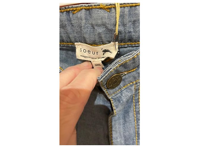 Soeur Hose aus Baumwolle Hellblau 135 cm - Ansicht 3