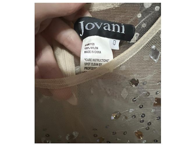 Autre Marque Mini abito con paillettes Jovani Oro D'oro - vista 5