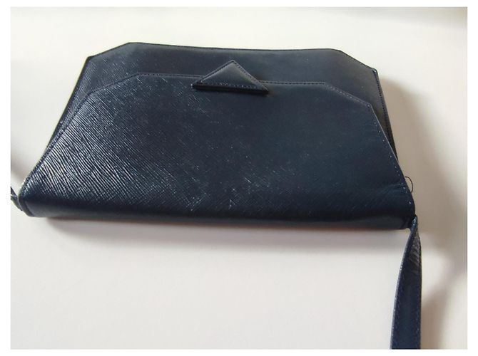 Borsa a tracolla Yves Saint Laurent blu navy - vista 12