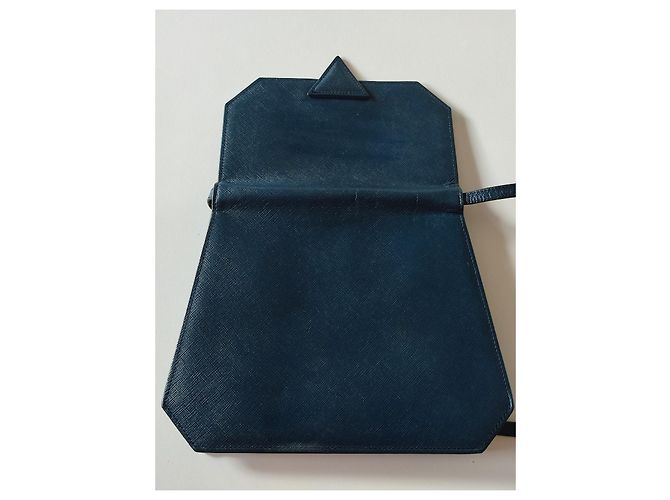 Borsa a tracolla Yves Saint Laurent blu navy - vista 15