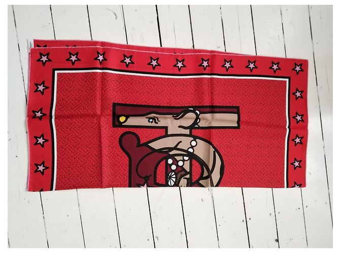 Burberry Seidentuch Rot - Ansicht 11