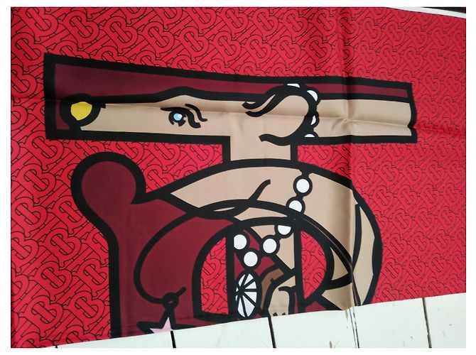 Burberry Seidentuch Rot - Ansicht 12