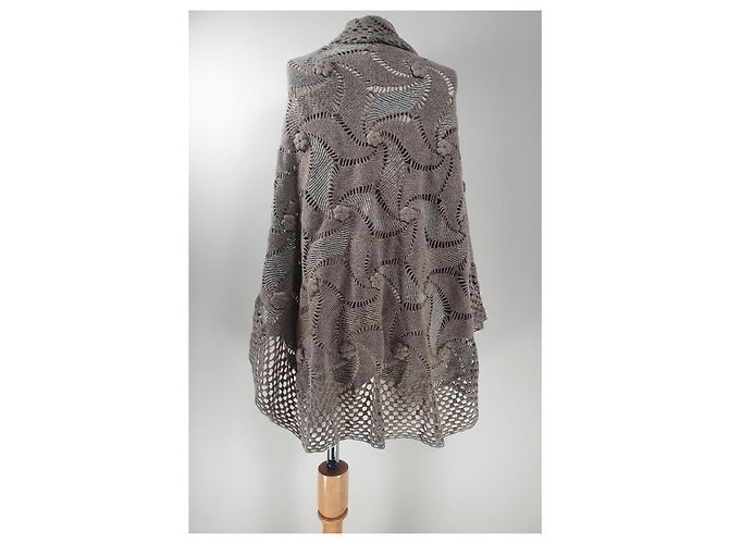 Sciarpa Faliero Sarti in cashmere beige - vista 5