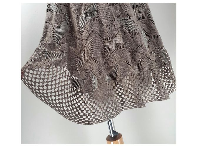 Sciarpa Faliero Sarti in cashmere beige - vista 6