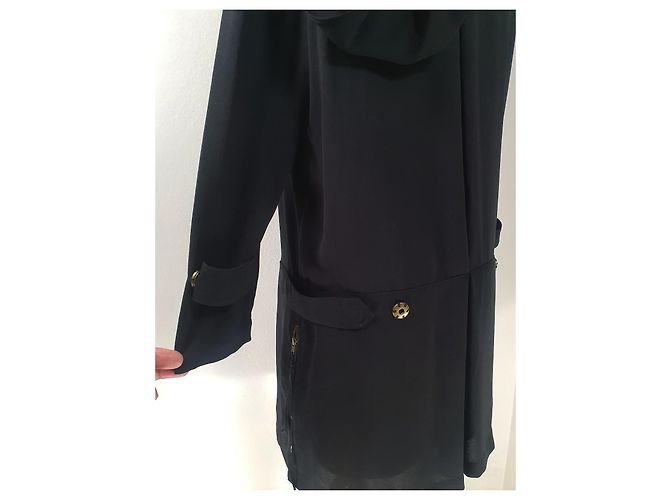 Abito Acne Guerre Crepe Aviator con zip davanti Nero - vista 7