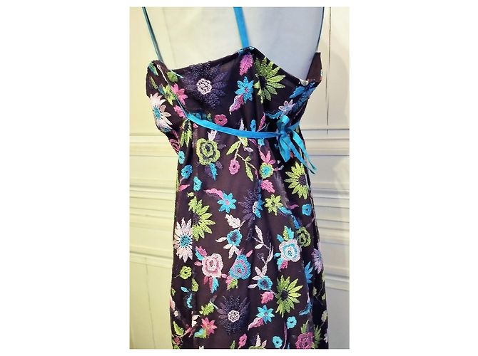 CHRISTIAN LACROIX ABITO COUTURE ABITO BROCHEE foderato WORN T 40/42 Viola scuro - vista 11