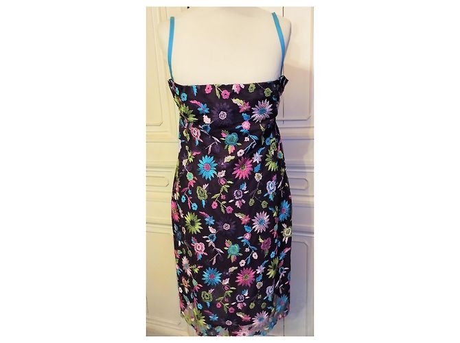 CHRISTIAN LACROIX ABITO COUTURE ABITO BROCHEE foderato WORN T 40/42 Viola scuro - vista 12