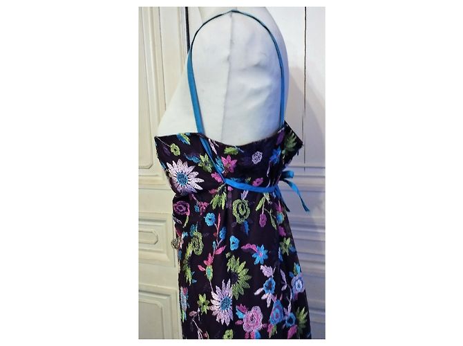 CHRISTIAN LACROIX ABITO COUTURE ABITO BROCHEE foderato WORN T 40/42 Viola scuro - vista 13