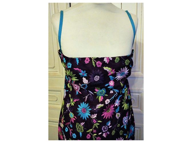 CHRISTIAN LACROIX ABITO COUTURE ABITO BROCHEE foderato WORN T 40/42 Viola scuro - vista 14