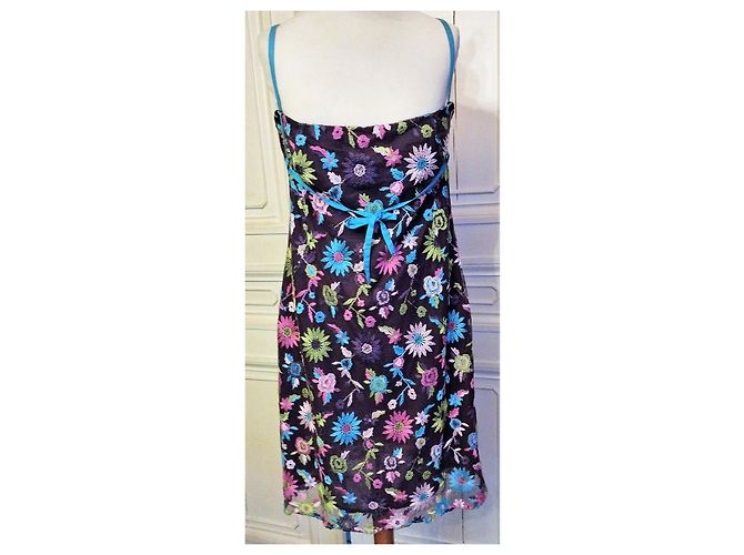 CHRISTIAN LACROIX ABITO COUTURE ABITO BROCHEE foderato WORN T 40/42 Viola scuro - vista 18