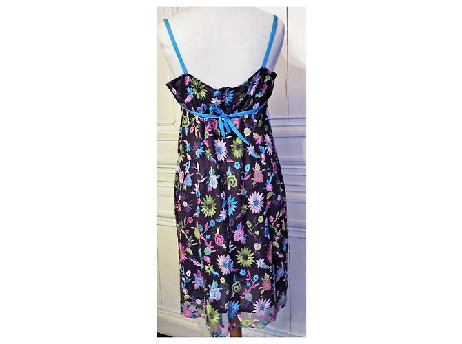 CHRISTIAN LACROIX ABITO COUTURE ABITO BROCHEE foderato WORN T 40/42 Viola scuro - vista 7