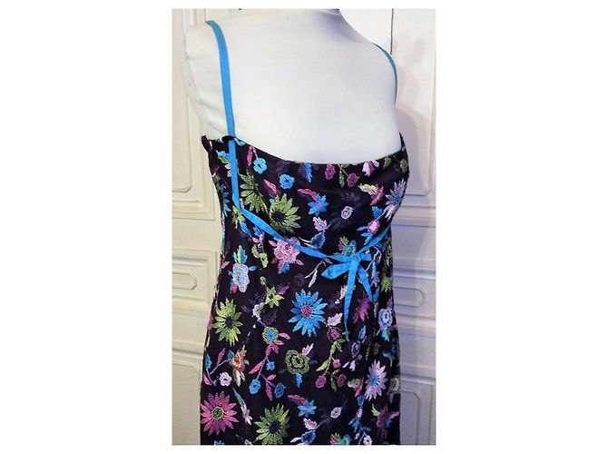 CHRISTIAN LACROIX ABITO COUTURE ABITO BROCHEE foderato WORN T 40/42 Viola scuro - vista 8