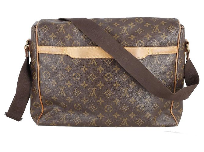 Louis Vuitton Monogram Abbesses Messenger Bag in tela marrone - vista 3