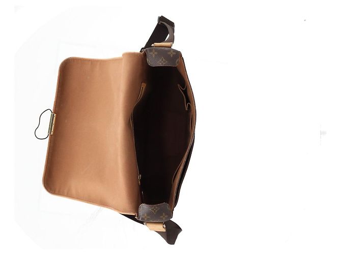 Louis Vuitton Monogram Abbesses Messenger Bag in tela marrone - vista 4