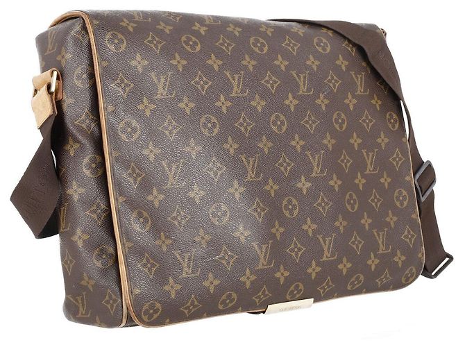 Louis Vuitton Monogram Abbesses Messenger Bag in tela marrone - vista 7