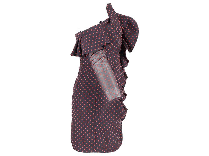 Self portrait Self-Portrait Plumetis Minikleid aus rot bedrucktem Polyester - Ansicht 2