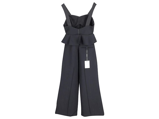 Self portrait Bustier-Jumpsuit mit Selbstporträt aus schwarzem Polyester - Ansicht 2