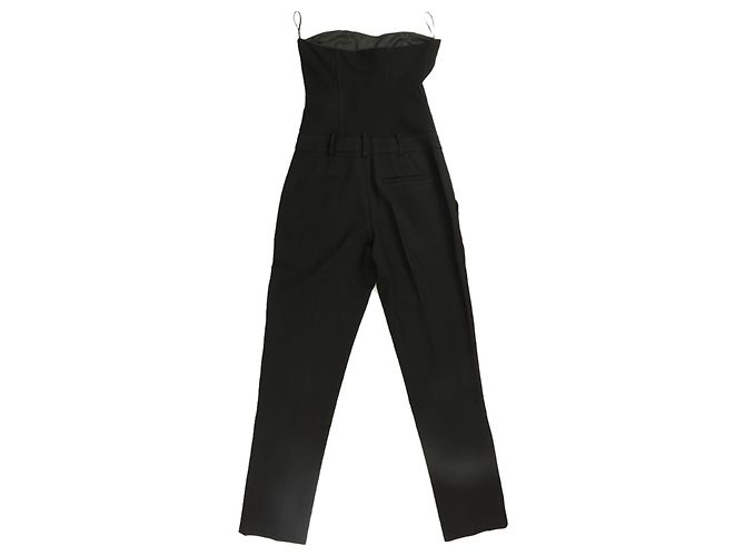 Mono bustier Theory de lana negra Negro - vista 2