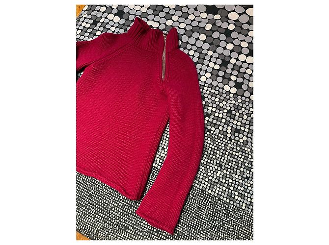 Louis Vuitton Roter Rollkragenpullover aus Kaschmir und Wolle mit Reißverschluss - Ansicht 10