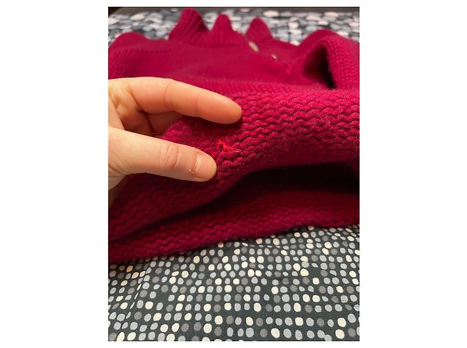 Louis Vuitton Roter Rollkragenpullover aus Kaschmir und Wolle mit Reißverschluss - Ansicht 11